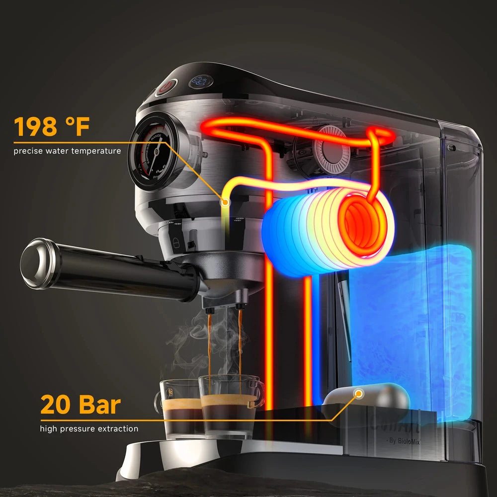 Stainless Steel Semi-Automatic Coffee Machine
