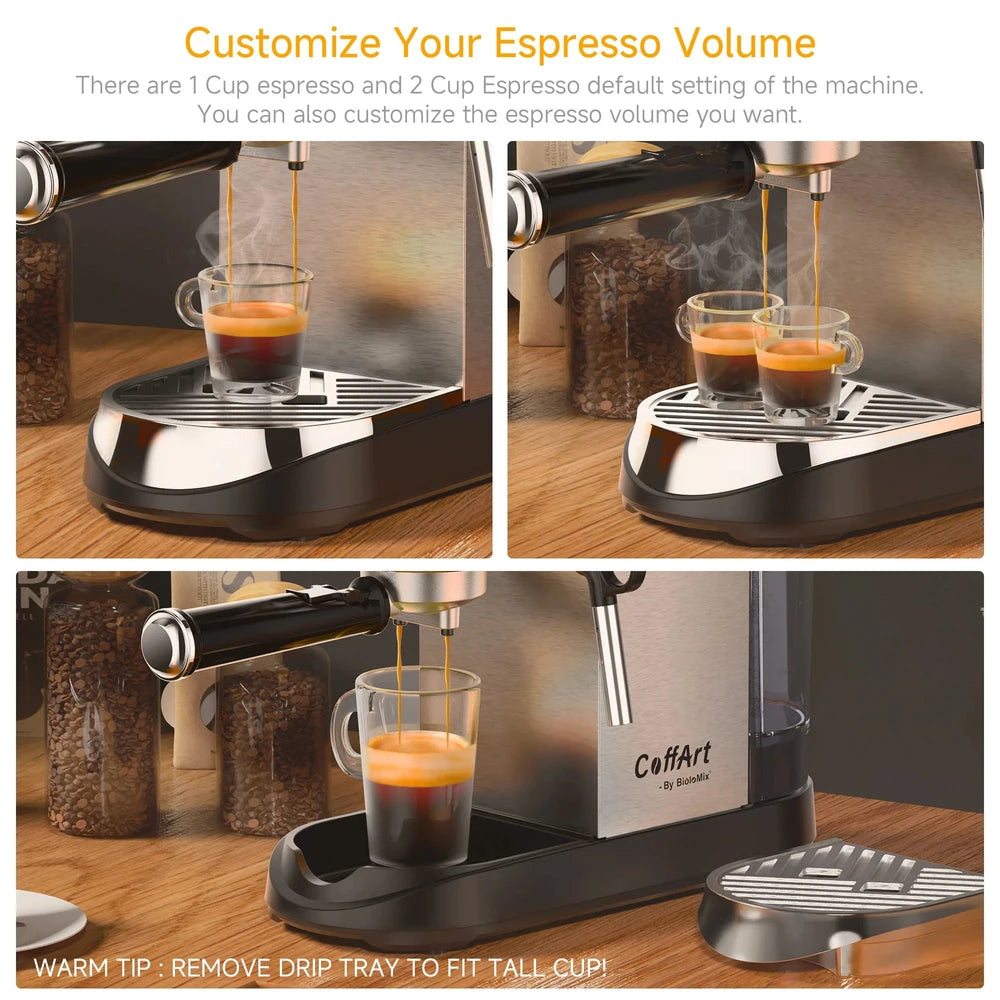 Stainless Steel Semi-Automatic Coffee Machine