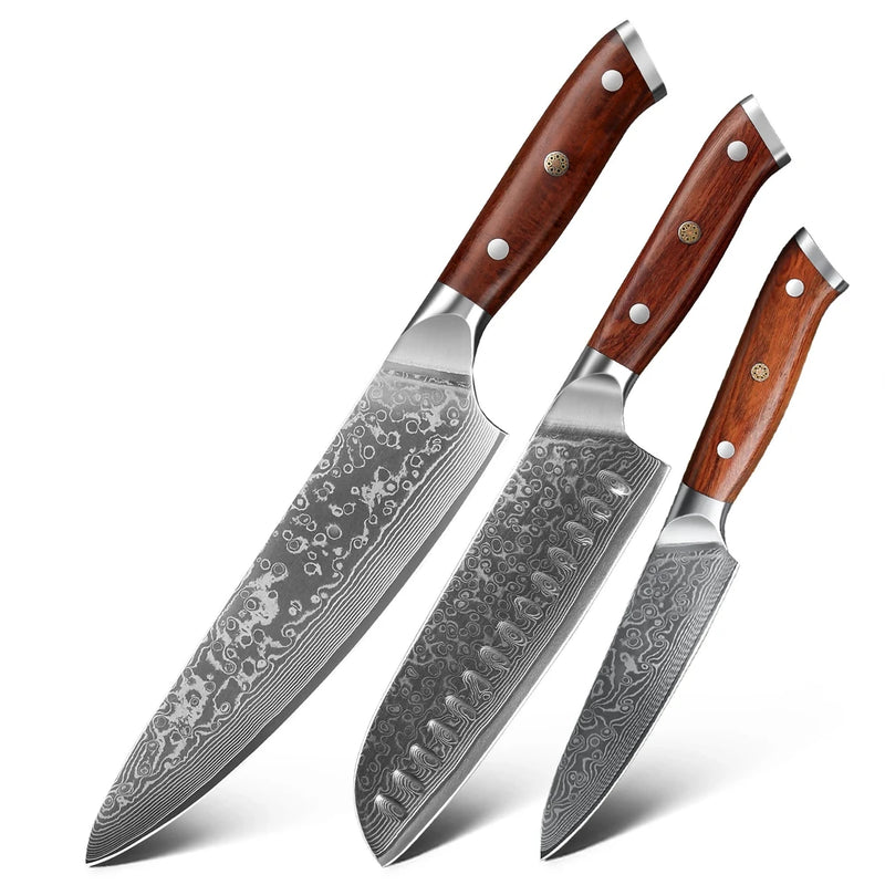 Chef Knife Set Damascus Steel
