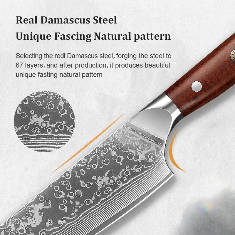 Chef Knife Set Damascus Steel