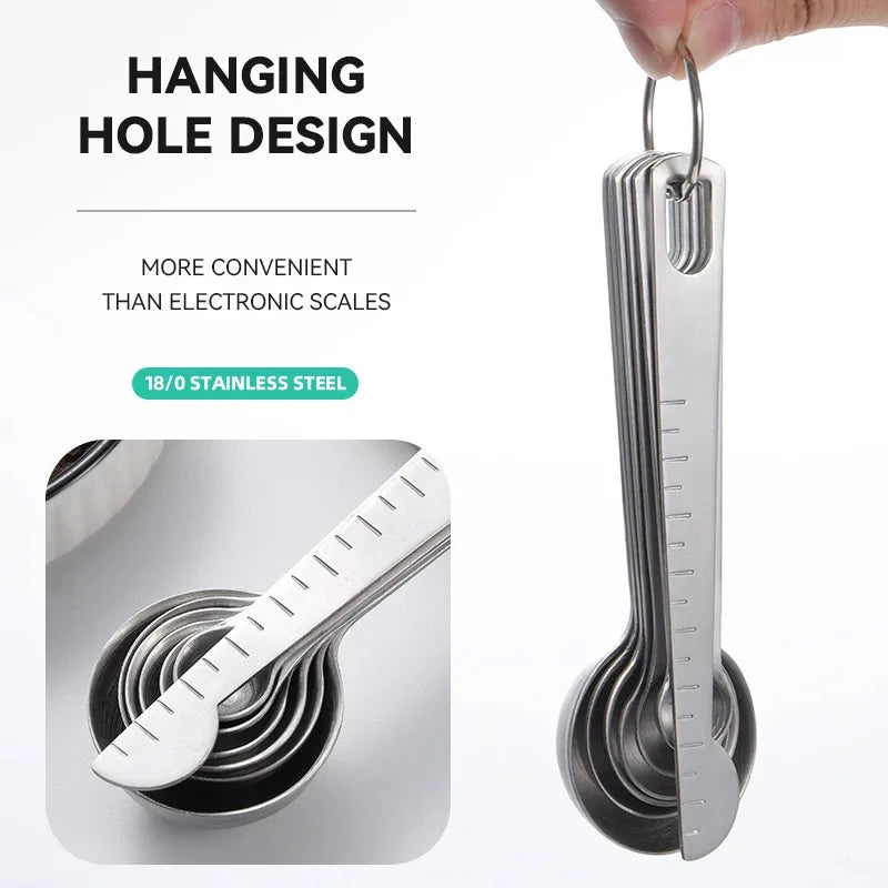 Stainless steel measuring spoon sets