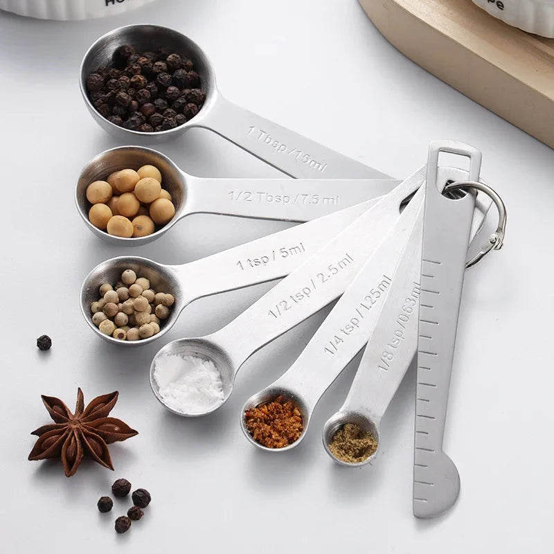 Stainless steel measuring spoon sets