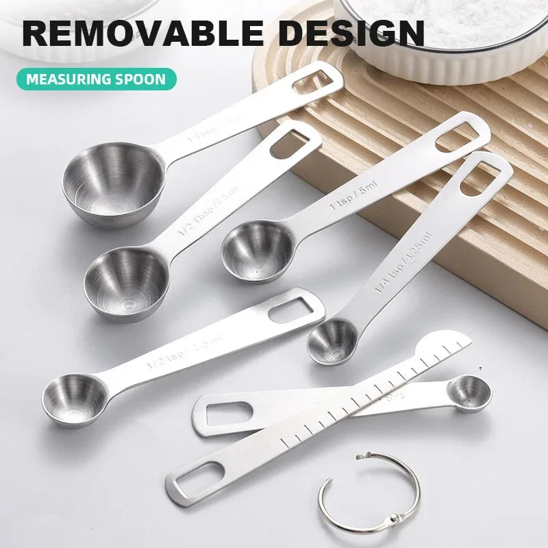 Stainless steel measuring spoon sets