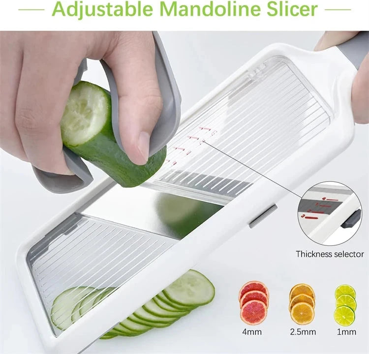 Multi Handheld Slicer with Adjustable Stainless Steel Blade
