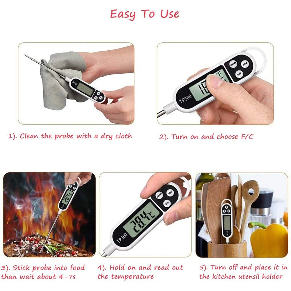 Stainless steel food probe